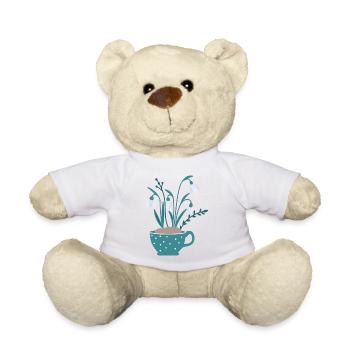 Schneeglöckchen in Tasse, farbig - Teddy - Weiß - Vorne