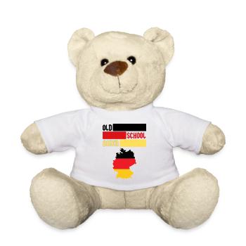 MOTARD DE LA VIEILLE ÉCOLE ALLEMAND - Nounours - blanc - Devant