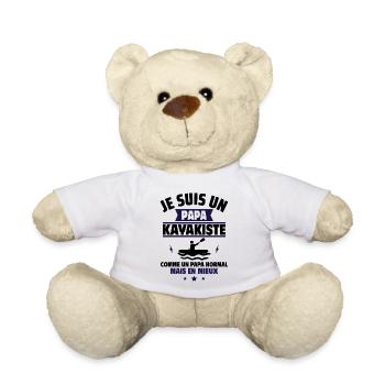 papa kayakiste : cadeau fête des pères - Nounours - blanc - Devant