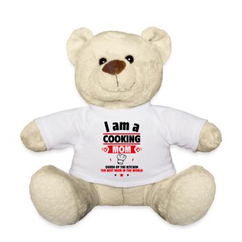 Maman cuisinière : Reine de la cuisine, cadeau de fête des mères - Nounours - blanc - Devant