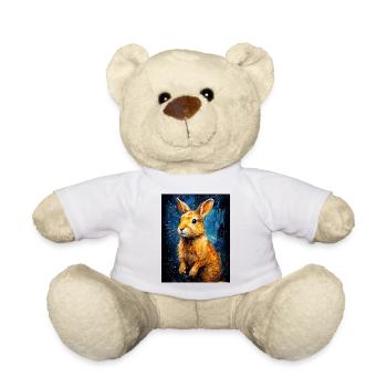 Le lapin dans l’art numérique - Nounours - blanc - Devant