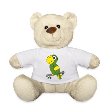 Vert perroquet - Nounours - blanc - Devant