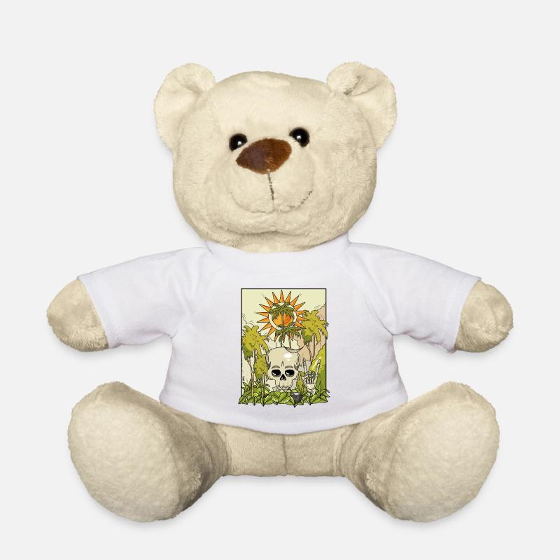 Vulkanischer Totenkopf mit Sonnenkranz - Teddy - Weiß