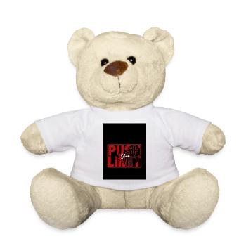 Push Your Limit – Bold & Motivational Design - Teddy Bear - white - Front