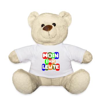Sprache Shirt Moin ihr Leute spass - Teddy - Weiß - Vorne