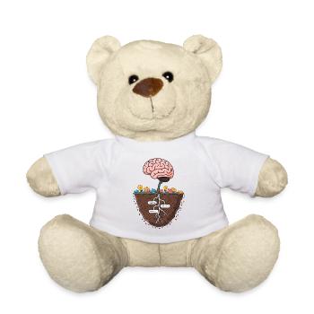 Brain Growth Tree – Knowledge and Wisdom Illustrat - Teddy Bear - white - Front
