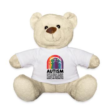 Embracing Neurodiversity - Autism Spectrum - Teddy Bear - white - Front