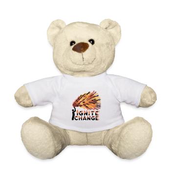 Changement – Des mains unies de feu et d’action - Nounours - blanc - Devant