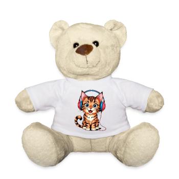 Casque chaton - Nounours - blanc - Devant
