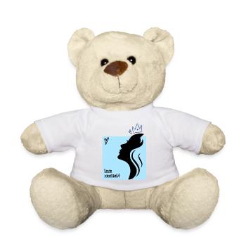 Love Yourself simple blue graphics - Teddy Bear - white - Front