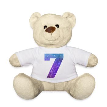 Number 7 galaxy - Teddy Bear - white - Front