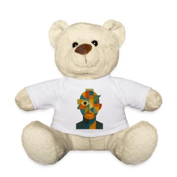 Abstraktes Gesicht - Teddy - Weiß - Vorne