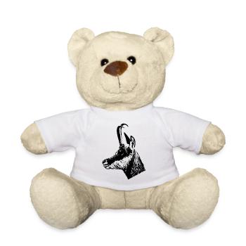 Gamsportrait - Teddy - Weiß - Vorne