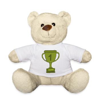 pokal gruen - Teddy - Weiß - Vorne