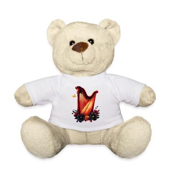 Cosmic melody, the magic of the harp. - Teddy Bear - white - Front
