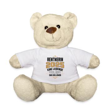 Rentnerin 2025 Rente Rentner Legende Ruhestand - Teddy - Weiß - Vorne