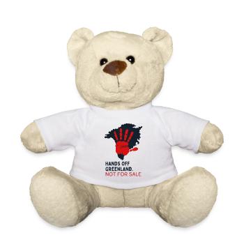 Hands Off Greenland Not For Sale  - Teddy Bear - white - Front