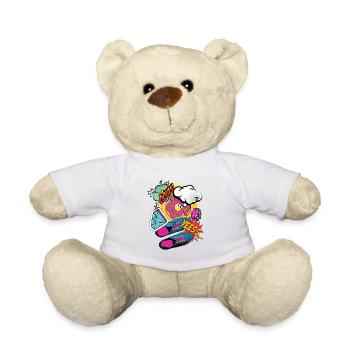 YEESS! - Colorful pop art & comic book explosion - Nounours - blanc - Devant