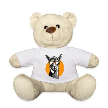 Lama avec lunettes de soleil - Nounours - blanc - Devant