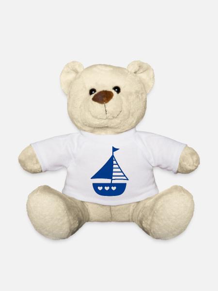 Verspieltes Herzboot Design - Teddy - Weiß