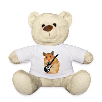 hamster guitar rock music - Teddy Bear - white - Front