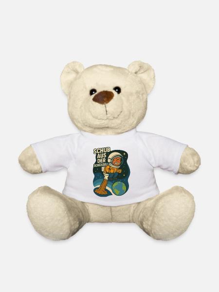 Schub aus der Schüssel Klo Wc Toilette Witzig - Teddy - Weiß