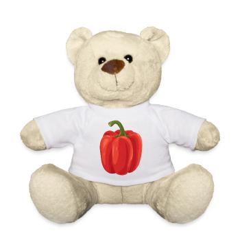 poivron rouge - Nounours - blanc - Devant