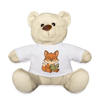 Niedliche Fuchsbuchleser Illustration - Teddy - Weiß - Vorne