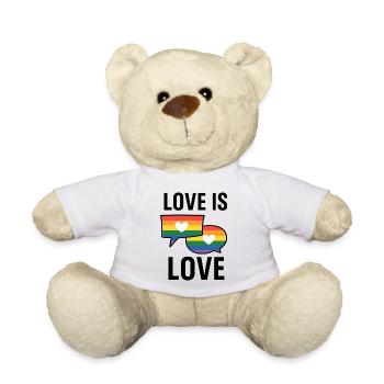 Regenbogen Liebe Sprechblasen - Teddy - Weiß - Vorne
