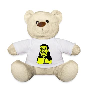 Homme de café en colère - Nounours - blanc - Devant