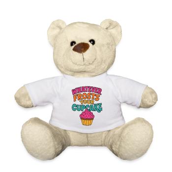 Fettgedruckte Cupcake-Zitat-Illustration - Teddy - Weiß - Vorne