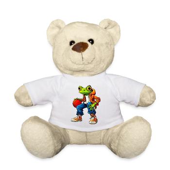 Frösche Basketball / Basketballerin Frosch - Teddy - Weiß - Vorne