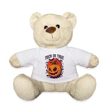 Spooky Pumpkin Lantern Halloween Design - Teddy Bear - white - Front