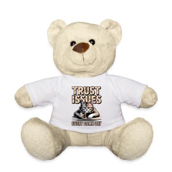 Trust Issues Cat - Teddy Bear - white - Front