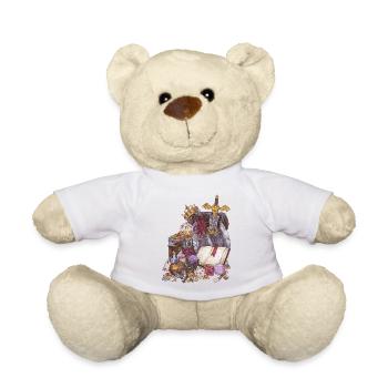 Treasure Chest in Dungeon with Sword Magic Fantasy - Teddy Bear - white - Front