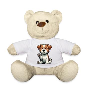 Jack Russell terrier Jack Russell amoureux Jackie - Nounours - blanc - Devant
