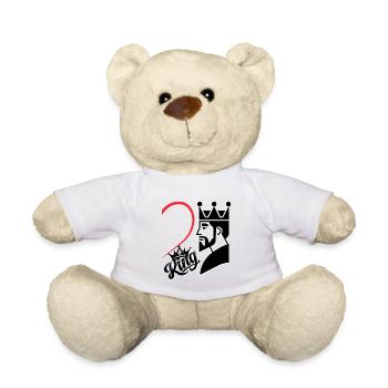 Ein König mit einem Herz und einer Inschrift auf der rechten Seite - Teddy - Weiß - Vorne