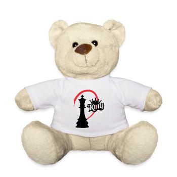 Chess King right half - Teddy Bear - white - Front