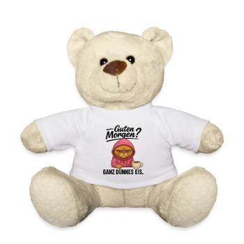 Katze ganz dünnes Eis - Teddy Bear - white - Front