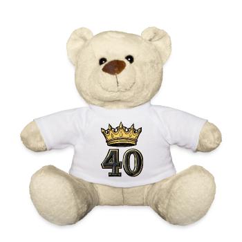 40 Zahl Krone - Teddy - Weiß - Vorne