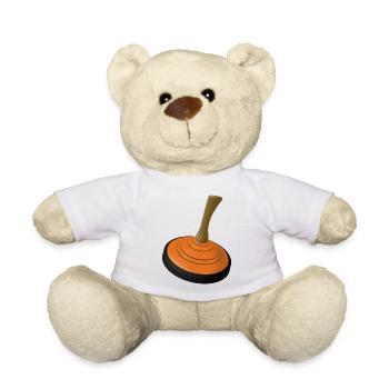 EISSTOCK-ORANGE_FUR_WUNSCHNAME - Teddy - Weiß - Vorne