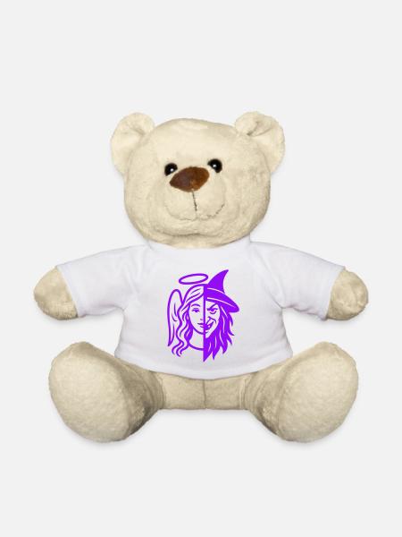 Engel-Hexe Dualität Silhouette - Teddy - Weiß