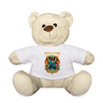 Dragon Fantasy Magic Mysticism Mythology Creature - Teddy Bear - white - Front