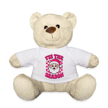 Tue The Season Neon Santa - Teddy Bear - white - Front