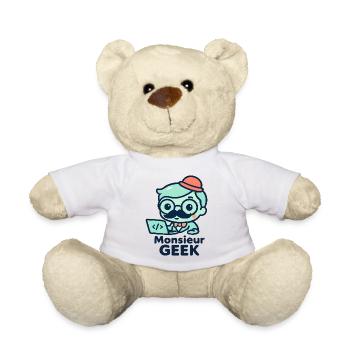 Monsieur Geek Codeur Chic - Nounours - blanc - Devant