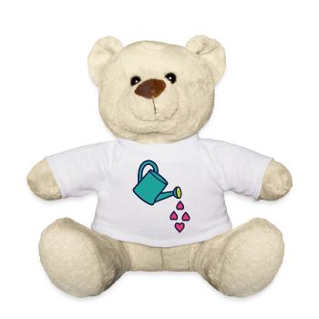 Arrosoir d'Amour et Cœurs - Nounours - blanc - Devant