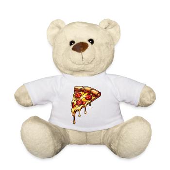 Pepperoni Pizza Traum: Glänzendes Käse-Wunder - Teddy - Weiß - Vorne