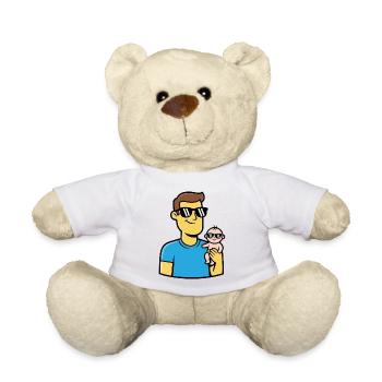 Papa & Baby | Cooles Vater & Kind Partnerlook - Teddy - Weiß - Vorne