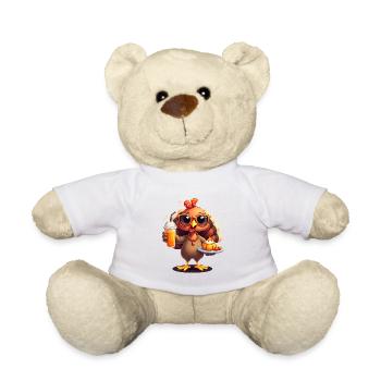 Dinde de Thanksgiving avec lunettes de soleil - Nounours - blanc - Devant