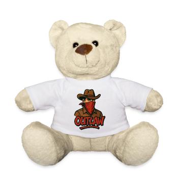 Bandana de cow-boy Wild Outlaw - Nounours - blanc - Devant